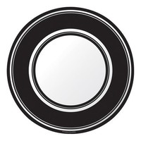Black Velvet  Stripe 7" Lunch Paper Plates- 96 Paper Plates