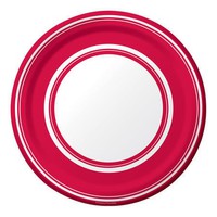 Classic Red  Stripe 10.25" Banquet Paper Plates- 96 Paper Plates