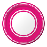 Hot Magenta Stripe 10.25" Banquet Plates