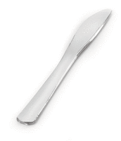 Disposable Elegant Disposable Silver Plastic Knives - Posh Party Supplies