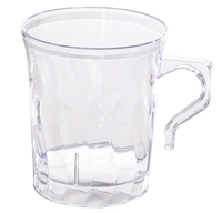 Clear 8 oz. Plastic Coffee Mugs  - Posh Party Supplies