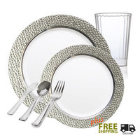 hammered clear with silver wedding package value pack