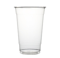 Disposable Plastic 20 oz. PET Drinking Cup with NO HOLE lids - 100 Posh Party Supplies