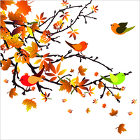 Pretty Autumn Birds Lunch Wedding Napkins - Posh Party Supplies
