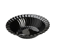 Elegant Black 12 oz. Plastic Bowls - 180 Elegant Bone Bowls