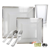 Imperial White & Silver Party Package - Wedding Package - Posh Party Supplies