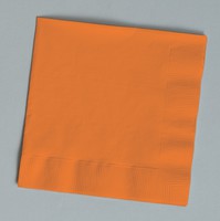 Disposable Sunkissed Orange Paper Beverage Napkins - Posh Party Supplies
