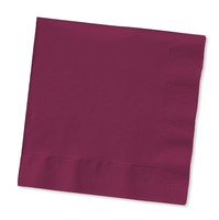 Disposable Burgundy Paper Beverage Napkins - Posh Party Supplies