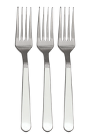 Duo Silver and White Handle Plastic Forks - 20 Forks