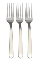 Duo Silver and Cream Handle Plastic Forks - 20 Forks