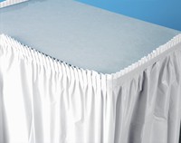 Disposable White Plastic Tableskirts - Posh Party Supplies