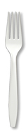 White Premium Disposable Plastic Forks - Posh Party Supplies