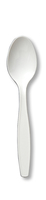 Disposable White Plastic Spoons - Posh Party Supplies