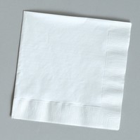White Beverage Napkins - Posh Party Supplies