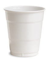 White 12 Oz. Solid Plastic Cups - Posh Party Supplies
