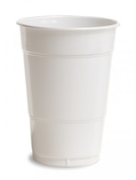 Disposable White 16 Oz. Solid Cups  - Posh Party Supplies
