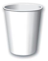 Discounted White Solid 9 Oz. Hot and Cold Paper Cups - Posh Party Supplies