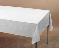 White Paper Tissue/Poly 54x108 Table cover - Posh Party Supplies