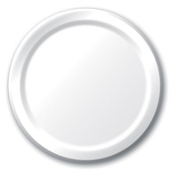 Disposable White 6.75" Paper Dessert Plates - Posh Party Supplies