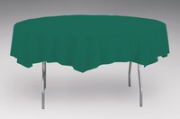 Disposable Hunter Green Round Paper Tablecloths - Posh Party Supplies