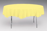 Disposable Mimosa Round Paper Tablecloths - Posh Party Supplies