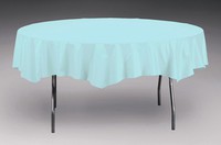 Disposable Pastel Blue Round Paper Tablecloths - Posh Party Supplies