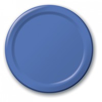 Disposable True Blue 6.75" Paper Dessert Plates - Posh Party Supplies