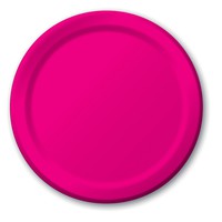 Disposable Hot Magenta 6.75" Paper Dessert Plates - Posh Party Supplies