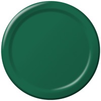 Disposable Hunter Green 6.75" Paper Dessert Plates - Posh Party Supplies