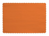 Disposable Sunkissed Orange Paper Placemats  - Posh Party Supplies