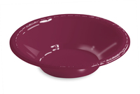 Disposable Burgundy 12 Oz. Plastic Bowl - Posh Party Supplies