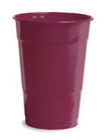 Disposable Burgundy 16 Oz. Solid Cups  - Posh Party Supplies