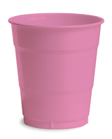 Disposable Candy Pink 12 Oz. Solid Plastic Cups - Posh Party Supplies