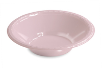 Disposable Classic Pink 12 Oz. Plastic Bowl - Posh Party Supplies
