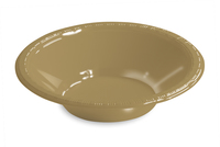 Disposable Glittering Gold 12 Oz. Plastic Bowl - Posh Party Supplies