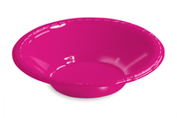 Disposable Hot Magenta 12 Oz. Plastic Bowl - Posh Party Supplies