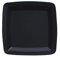 Elegant Black Disposable 16"x 16" Plastic Trays - www.poshpartysupplies.com