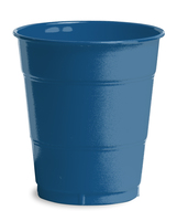Disposable Navy 12 Oz. Plastic Cups - Posh Party Supplies