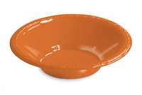 Disposable Sunkissed Orange 12 Oz. Plastic Bowl - Posh Party Supplies