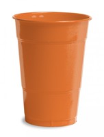 Discounted Sunkissed Orange 16 Oz. Solid Cups  - Posh Party Supplies