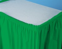 Disposable Emerald Green Plastic 14' Tableskirts - Posh Party Supplies