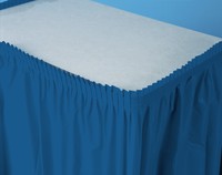 Disposable Navy Plastic 14' Tableskirts - Posh Party Supplies