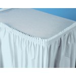 Disposable Pastel Blue Plastic 14' Tableskirts - Posh Party Supplies