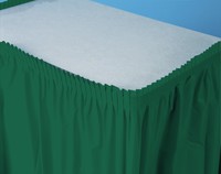 Disposable Hunter Green Plastic 14' Tableskirts - Posh Party Supplies