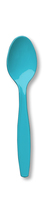 Disposable Bermuda Blue Plastic Spoons - Posh Party Supplies