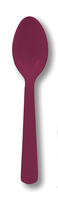 Disposable Burgundy Plastic Spoons - Posh Party Supplies