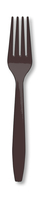 Disposable Brown Plastic Forks - Posh Party Supplies
