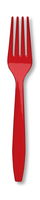 Disposable Classic Red Plastic Forks - Posh Party Supplies