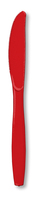 Disposable Classic Red Plastic Knives- Posh Party Supplies