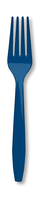 Disposable Navy Plastic Forks - Posh Party Supplies